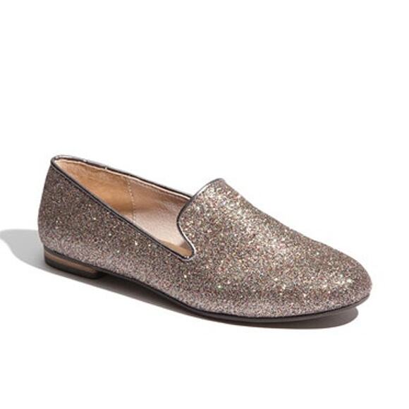 Frederic's Women's Glitter Sparkle Loafer Slip-On Almond Toe Blush Pink Size 7.5 - Picture 1 of 11